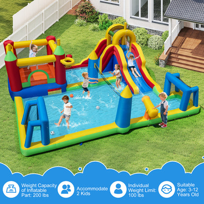 Inflatable Water Slide Bounce House, 9-in-1 Jumping Castle, 680W Blower Inflatable Water Slides at Gallery Canada