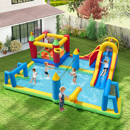 Inflatable Water Slide, Bounce House, 9-in-1 Jumping Castle, 780W Blower Inflatable Water Slides at Gallery Canada