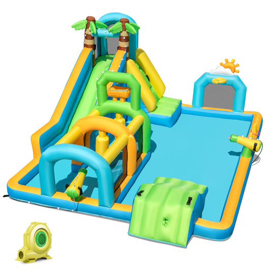 Inflatable Water Slide, Tropical Theme, Dual Slide, 735W Blower Inflatable Water Slides Options at Gallery Canada