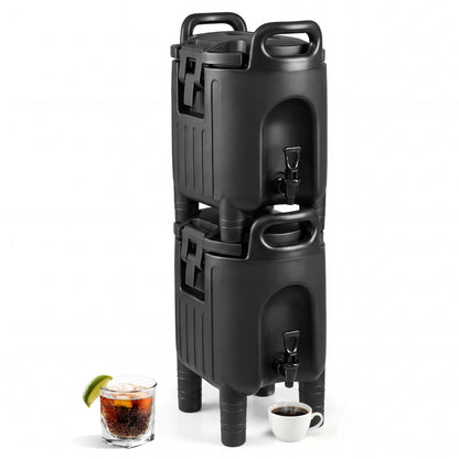 Insulated Beverage Dispensers, Set of 2, Hot and Cold, Black Water Dispensers at Gallery Canada