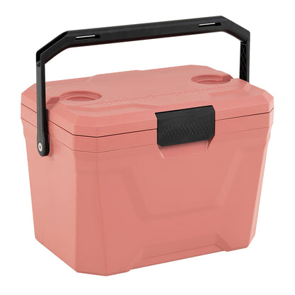 Insulated Portable Cooler, Hard Shell Ice Chest, 2 Cup Holders, Pink Coolers at Gallery Canada