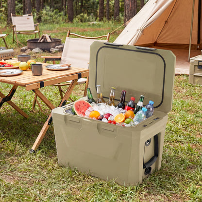Insulated Hard Cooler, 2 Cup Holders, Sand Coffee Coolers at Gallery Canada
