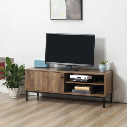 Retro TV Cabinet for 50", Adjustable Shelf, Sliding Door, Living Room TV Stands at Gallery Canada