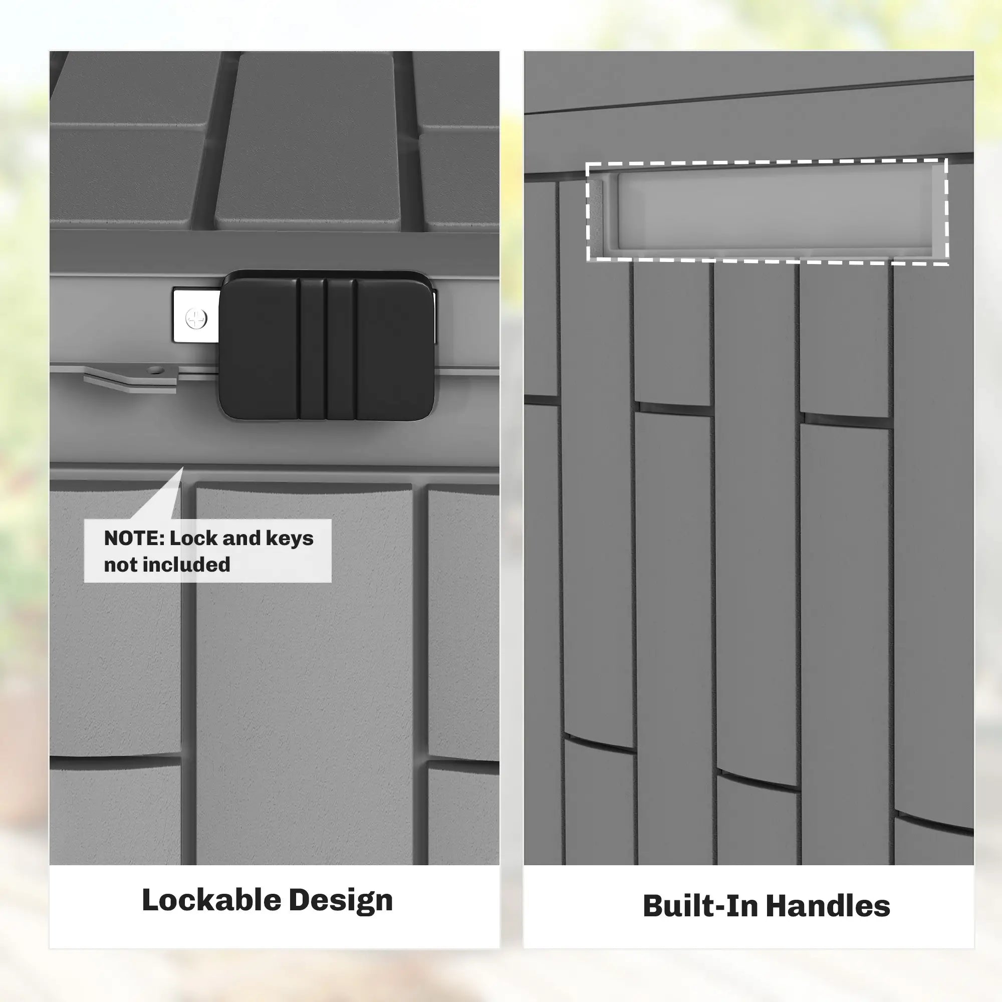 60 Gallon Resin Deck Box, Lockable Outdoor Storage Box Deck Box & Outdoor Storage at Gallery Canada