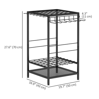 3-Tier Yard Tool Rack, Garden Organizer with 14 Hooks, Black Garden Accessories at Gallery Canada