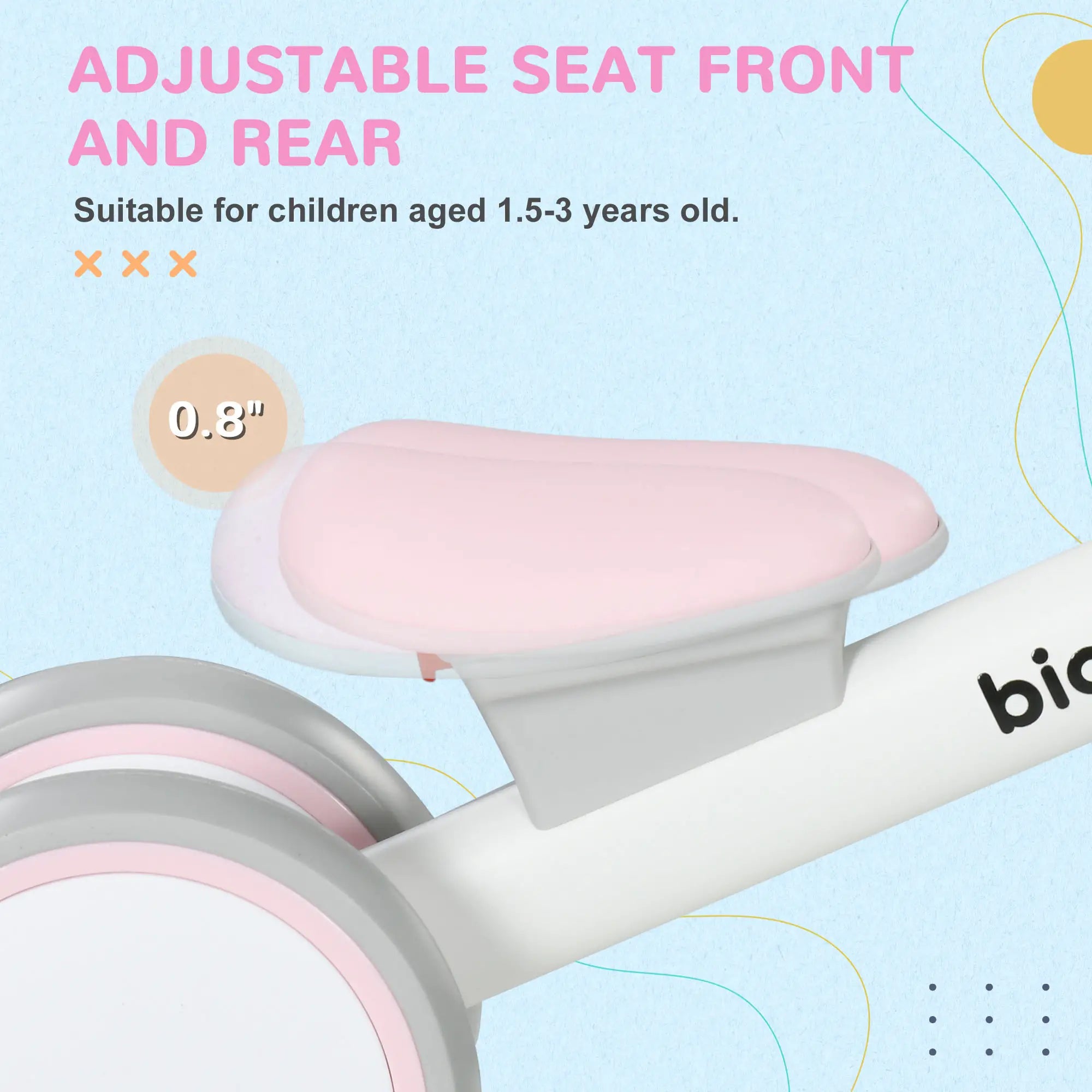 Toddler Balance Bike, 12–36 Months, Adjustable Seat, Pink Riding & Rocking Toys at Gallery Canada