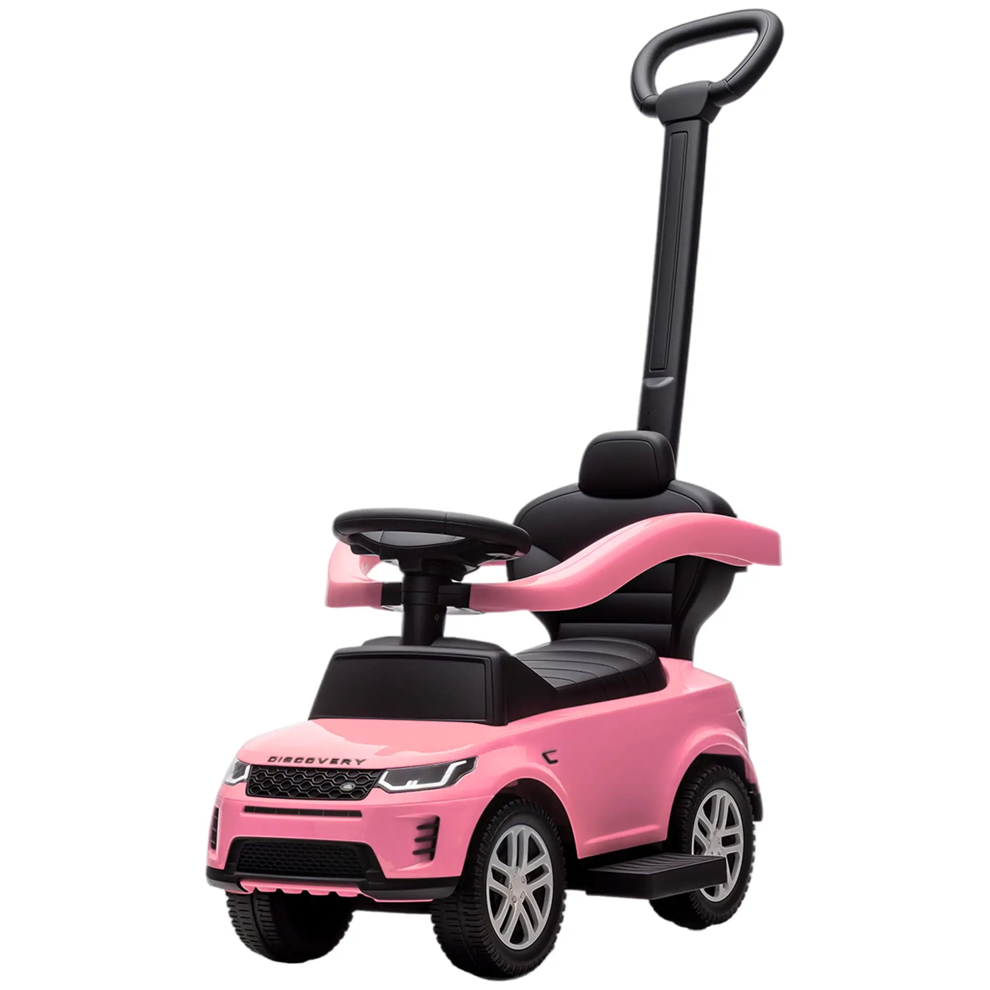 Land Rover Discovery 2-in-1 Ride On Push Car with Storage, Pink Push Cars for Toddlers Pink at Gallery Canada