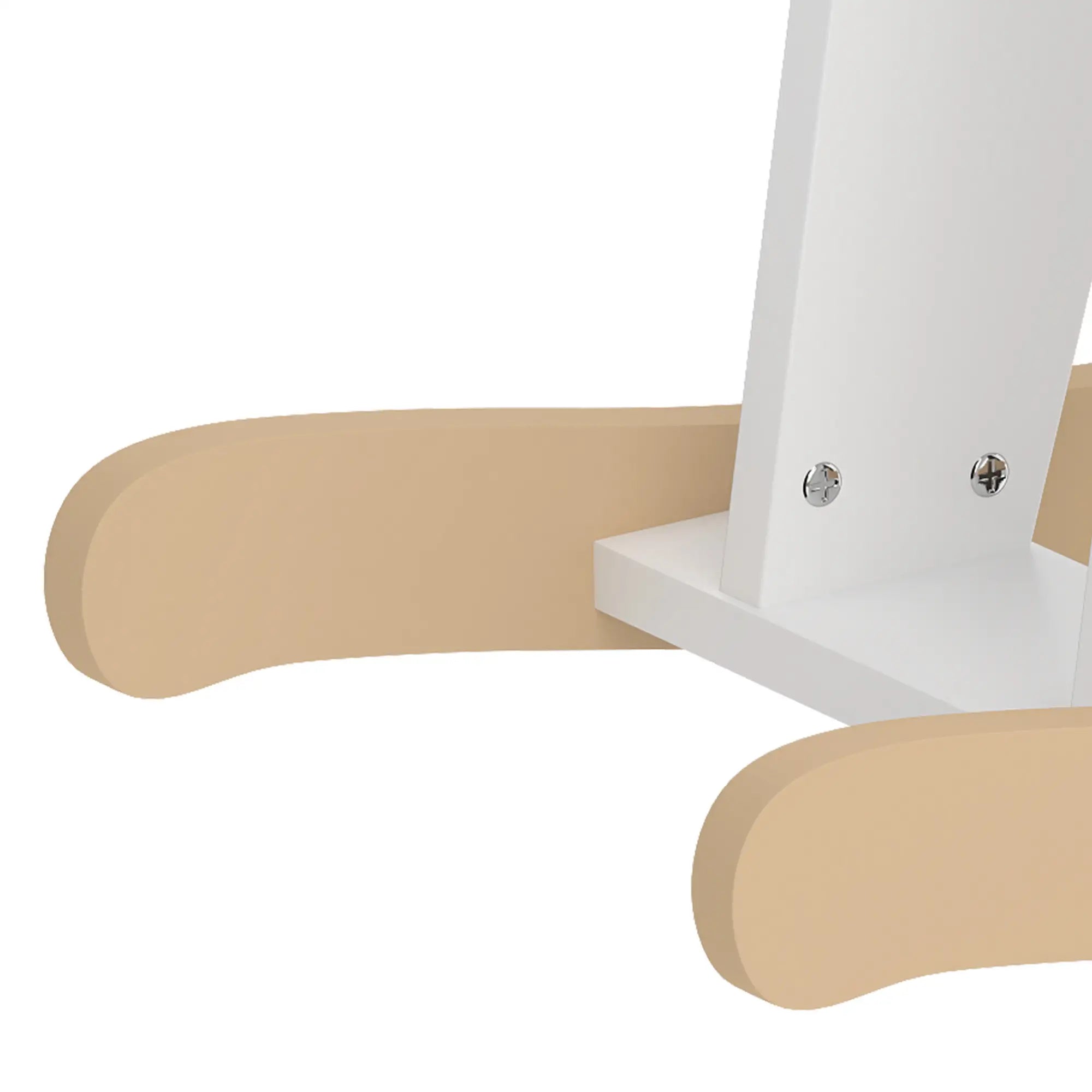 2 in 1 Rocking Horse Ride On, Removable Fence, No-Tip, White Rocking Horses at Gallery Canada