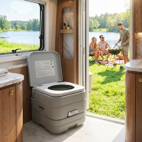 Portable Travel Toilet, Flushable Tank, Camping, Boating, 2.6 Gallon (10L)