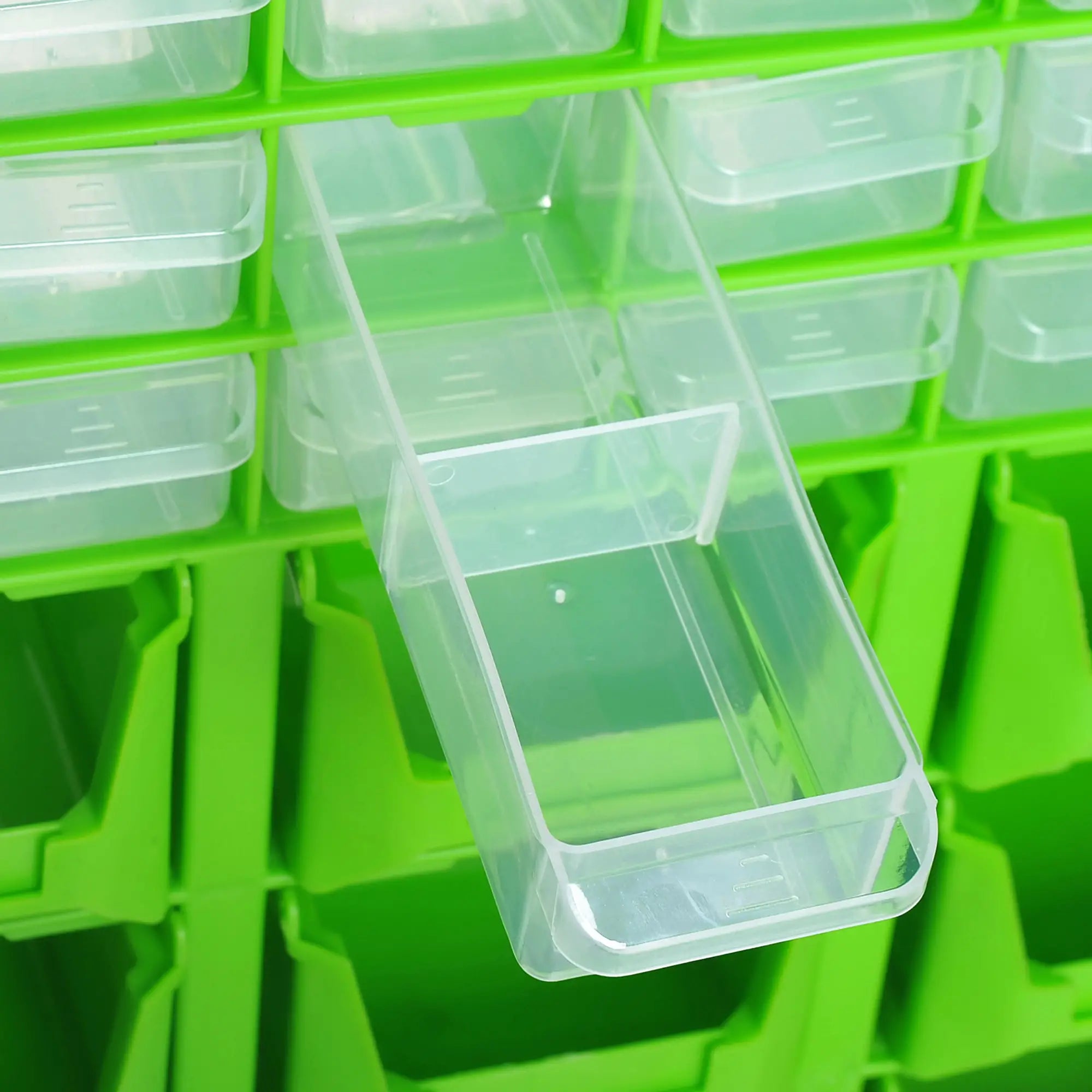 Plastic 39 Drawer Parts Organizer, Wall Mount Storage Cabinet, Green Tool Organizers at Gallery Canada