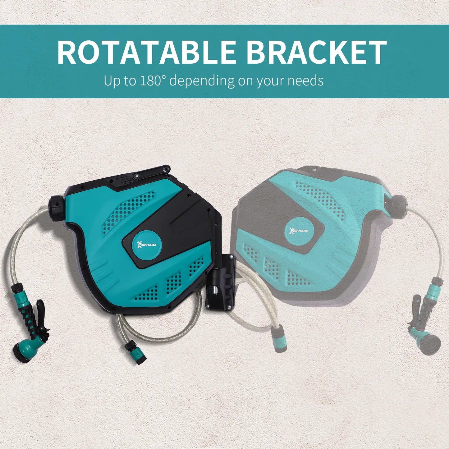 Retractable Garden Hose Reel, 1/2" x 49 ft, Wall Mounted, Automatic Rewind Garden Accessories at Gallery Canada