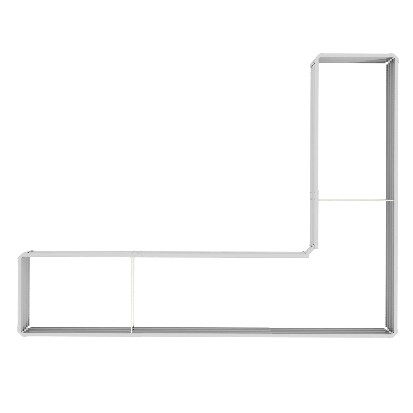 Galvanized Steel Raised Garden Bed, 82" x 109" x 12", Silver Galvanized Planter Boxes at Gallery Canada