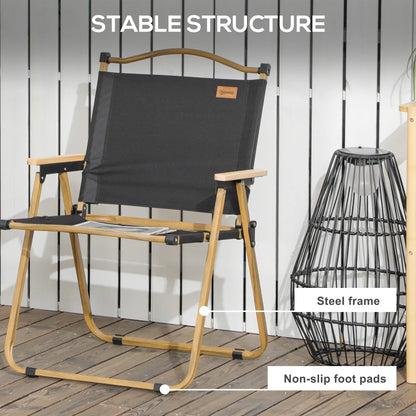 Set Of 2 Folding Camping Chairs Portable, Black Picnic Tables & Camping Chairs at Gallery Canada