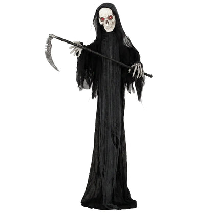 6FT Animated Grim Reaper Halloween Decorations, Sound, LED Eyes Halloween Decorations at Gallery Canada