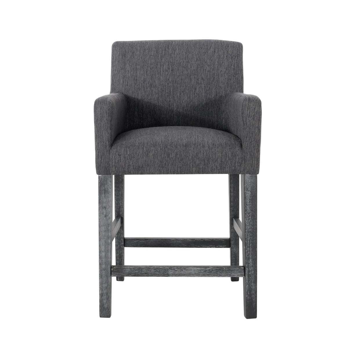 Upholstered Counter Stools, Rubberwood Frame, 24×23×39.5 inch, Charcoal Bar Stools Charcoal at Gallery Canada