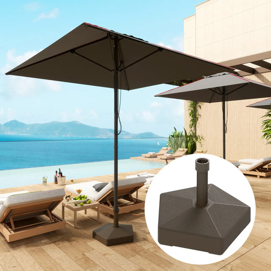 Heavy Duty Outdoor Umbrella Stand Base, Brown Umbrella Bases Brown at Gallery Canada