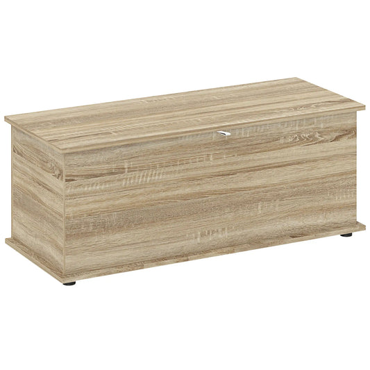 39.5" Storage Chest, Flip-Top Lid, Entryway Bench, Oak Storage Ottomans & Benches Oak at Gallery Canada