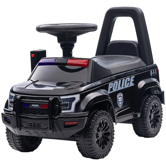 Kids Ride On Car, Hidden Under Seat Storage, Foot-to-Floor, Black Push Cars for Toddlers Black at Gallery Canada