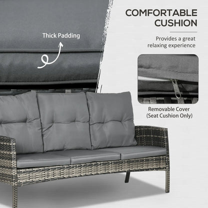 6-Piece Patio Set, Chairs, Ottomans, Sofa, Glass Table, Grey Patio Furniture Sets at Gallery Canada
