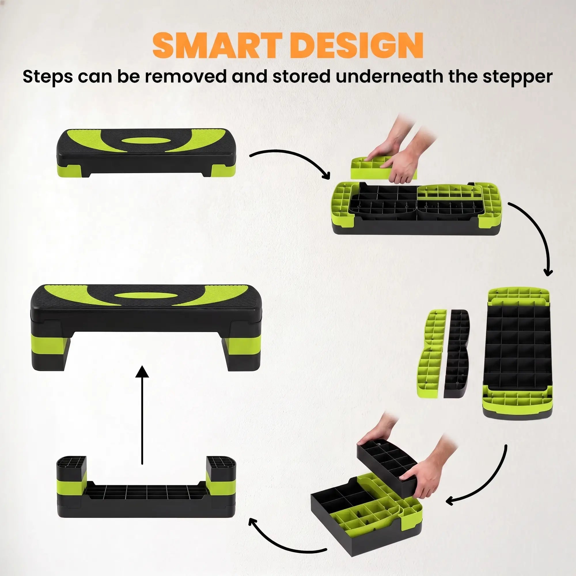 Adjustable Aerobic Stepper, Exercise Step Platform, 4