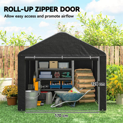 6.6' x 7.8' Portable Shed, Waterproof Bike Tent, Black Sheds at Gallery Canada