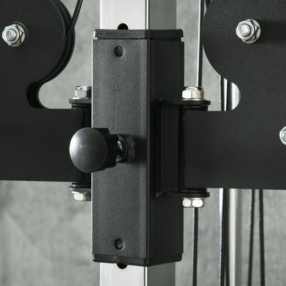 Wall Mount Cable Station, 15 Position Adjustable Dual Pulley, Home Gym Power Towers at Gallery Canada