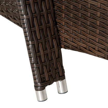 3-Piece Wicker Patio Lounger Set, PE Rattan, Brown/Grey Chaise Loungers at Gallery Canada