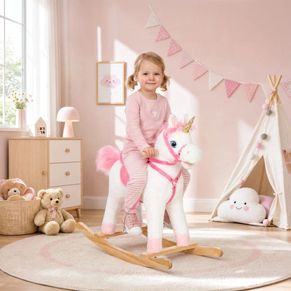 Unicorn Rocking Horse, Ride on Toy, Sounds, White, 3-5 Y, White Rocking Horses at Gallery Canada
