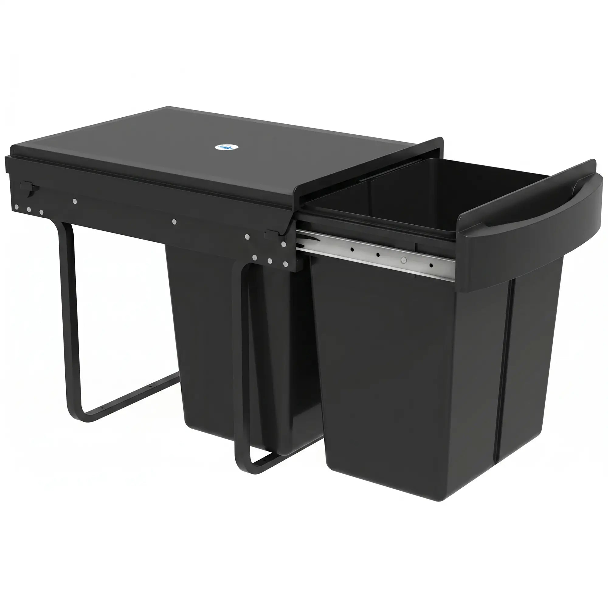 Under Cabinet Pull Out Trash Can, 10.6 Gallon (40L), Black Kitchen Trash Cans at Gallery Canada