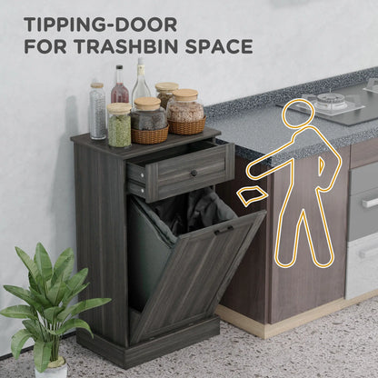 Kitchen Tilt Out Trash Bin Cabinet, Free Standing, Charcoal Grey Storage Cabinets at Gallery Canada