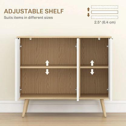 Modern Sideboard, Dining Cabinet with Adjustable Shelves, Natural Bar Cabinets at Gallery Canada