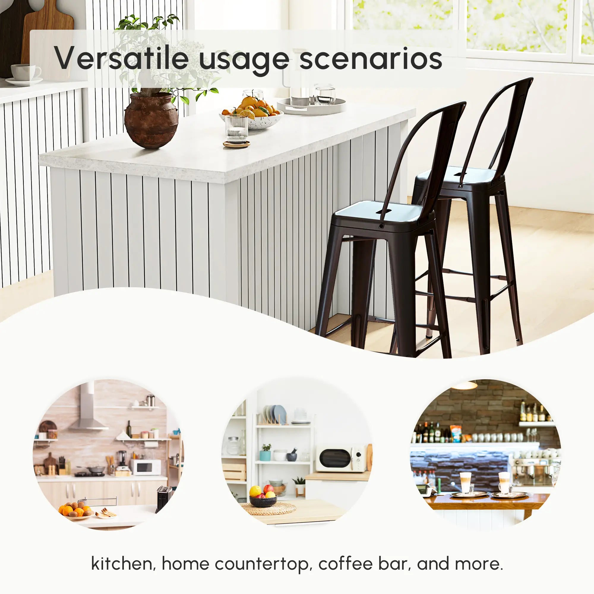 Extra Tall Bar Stools Set of 2, 360° Swivel, Steel Legs Footrest, Light Grey Bar Stools at Gallery Canada