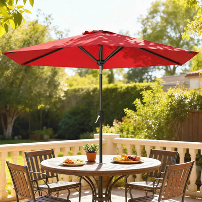 Patio Sun Umbrella, 6 Ribs, Wine Red Sun Umbrellas at Gallery Canada