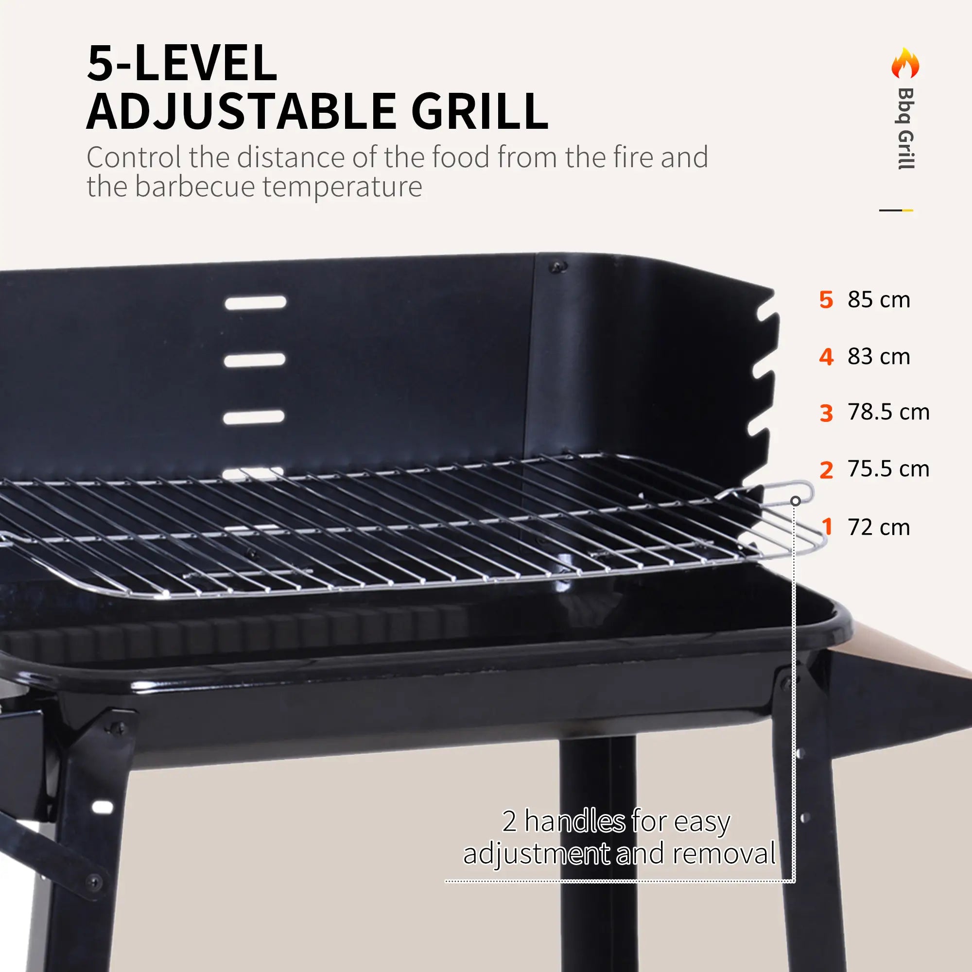 Charcoal BBQ Grill With Side Trays, Storage Shelf, Wheels Charcoal BBQ Grils at Gallery Canada