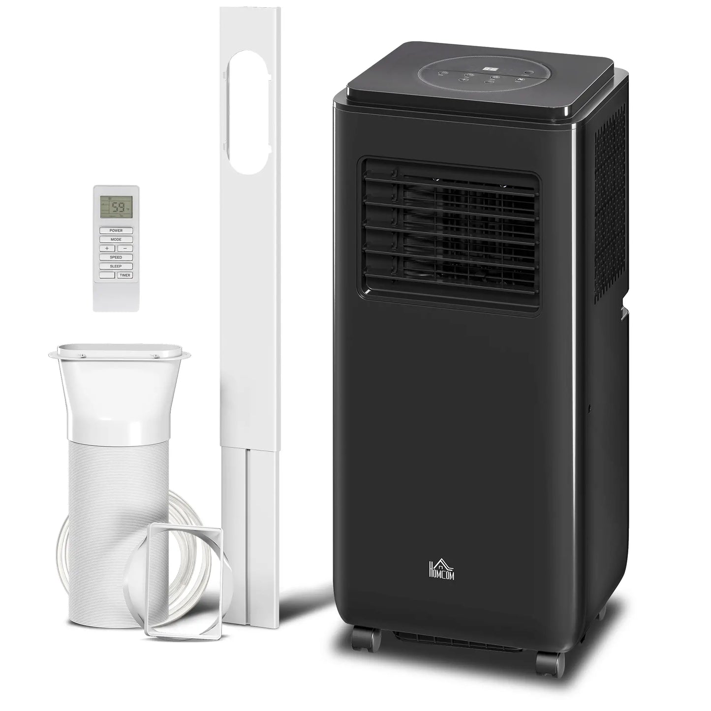 8,000 BTU Mobile Air Conditioner, 345 Sq. Ft., Dehumidifier Fan, Black Air Conditioner Black at Gallery Canada