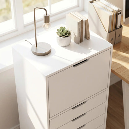 Mobile File Cabinet, 5 Drawers, White Office Cabinets & Cupboards at Gallery Canada