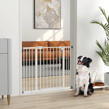 Pet Gate with Door, 30 in Tall, Pressure-Mounted Safety Gate, White Pet Gates at Gallery Canada