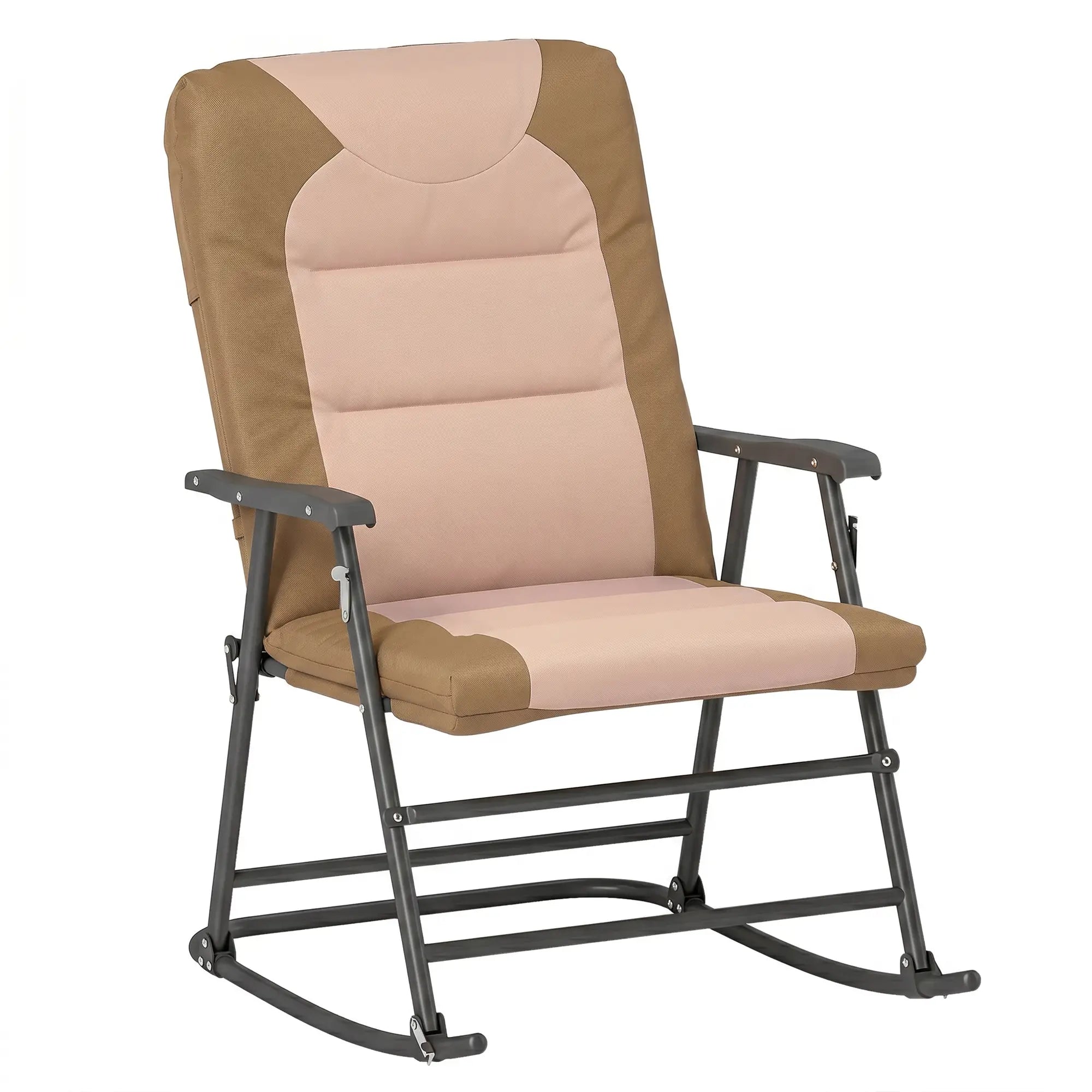 3-Piece Foldable Rocking Chair Set, Light Brown Outdoor Rocking Chairs at Gallery Canada