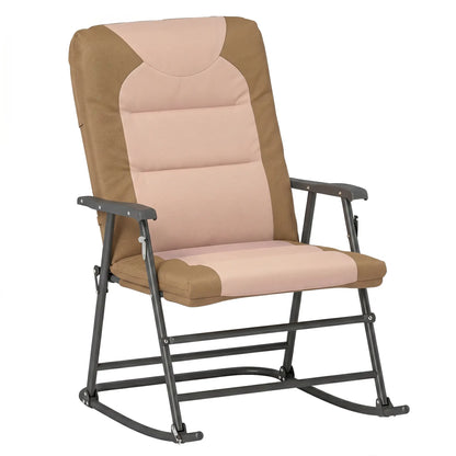 3-Piece Foldable Rocking Chair Set, Light Brown Outdoor Rocking Chairs at Gallery Canada