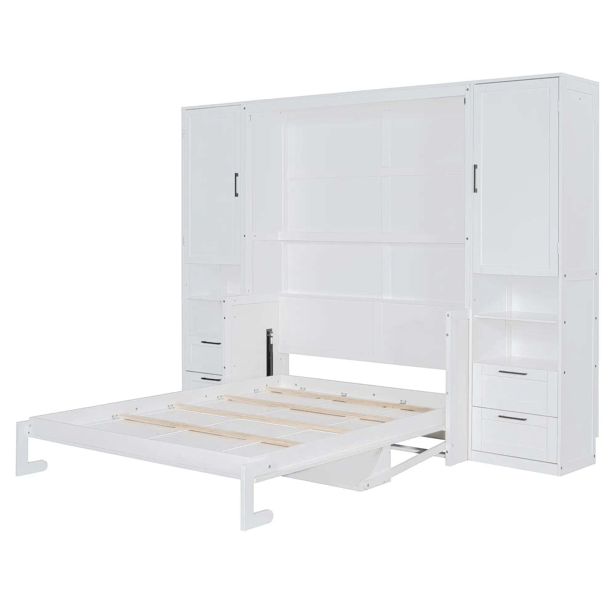 Murphy Bed with Closet, Drawers, Shelves, 114