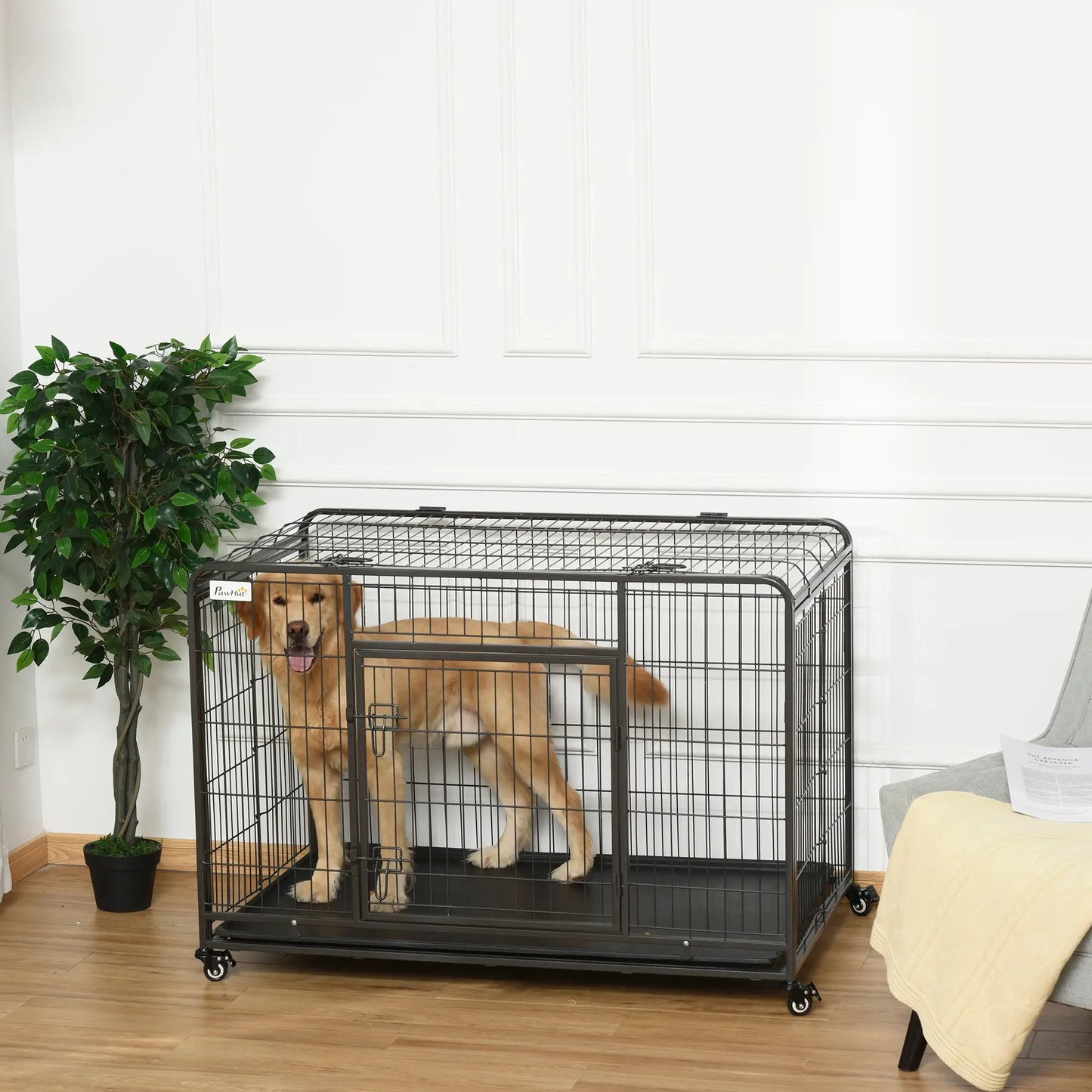 Heavy Duty Folding Dog Crate, Extra Large, 49" x 30" x 32" Houses, Kennels & Pens at Gallery Canada