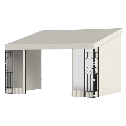10' x 13' Outdoor Pergola, UV Resistant, with Curtains, Beige Pergolas Beige at Gallery Canada