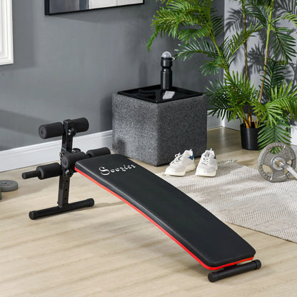 Adjustable Foldable Sit Up Bench, Thigh Support, Black Sit Up Benches at Gallery Canada