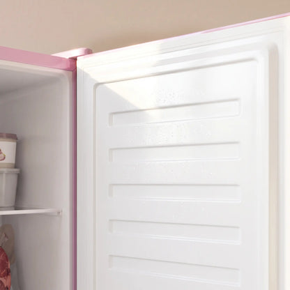 Compact Upright Freezer, 2.1 Cubic Feet, Reversible Door, Pink Small Kitchen Appliances at Gallery Canada