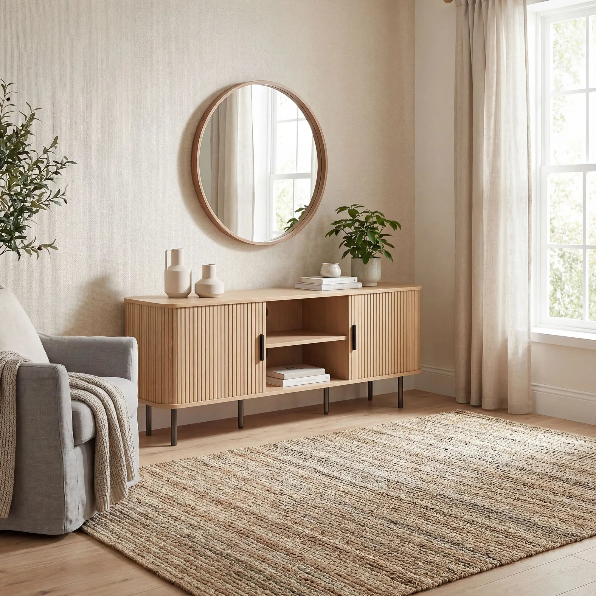 TV Stand Cabinet For 50 Inches, Storage Shelves, Oak Tone TV Stands at Gallery Canada