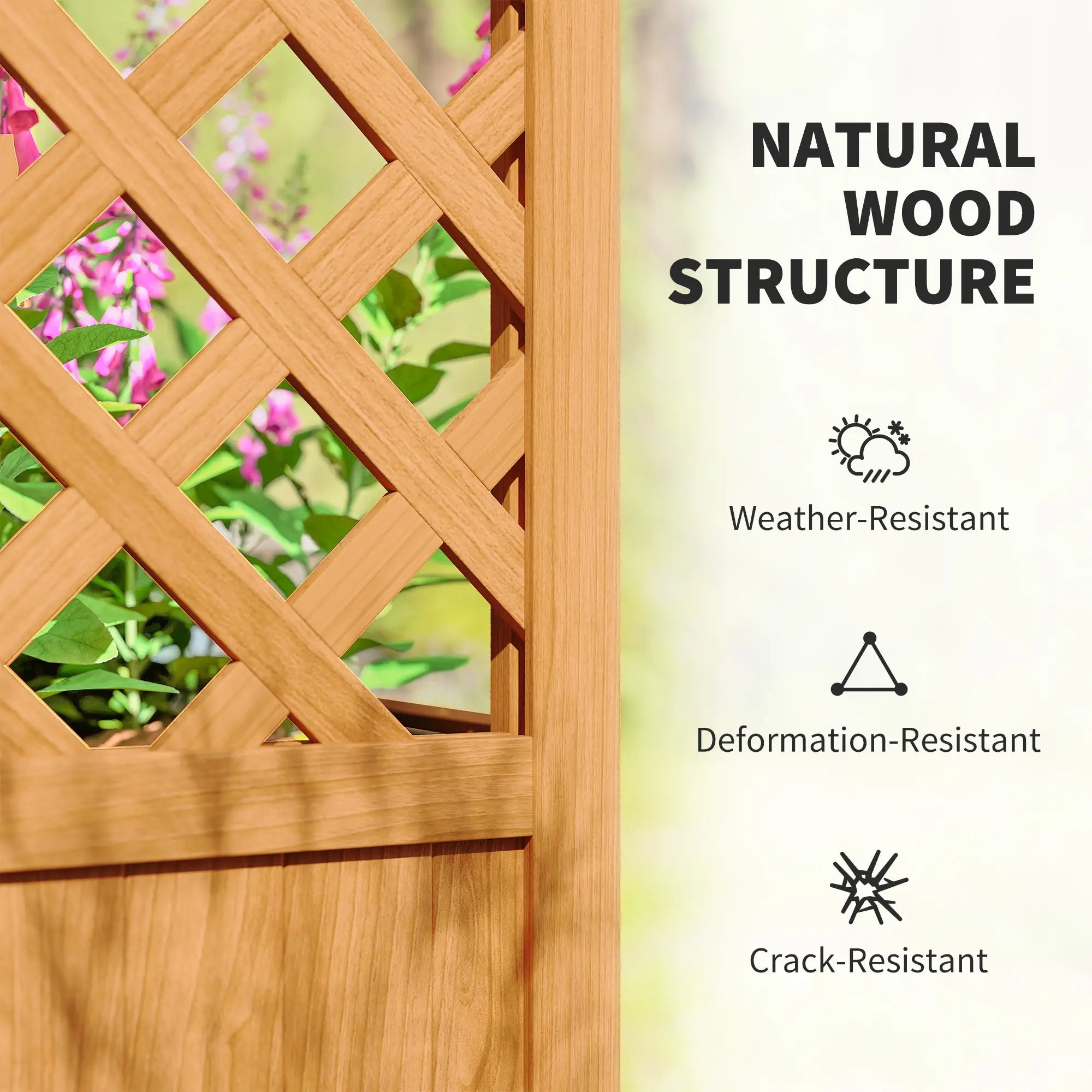 Wooden Raised Garden Bed With Arch Trellis, 33