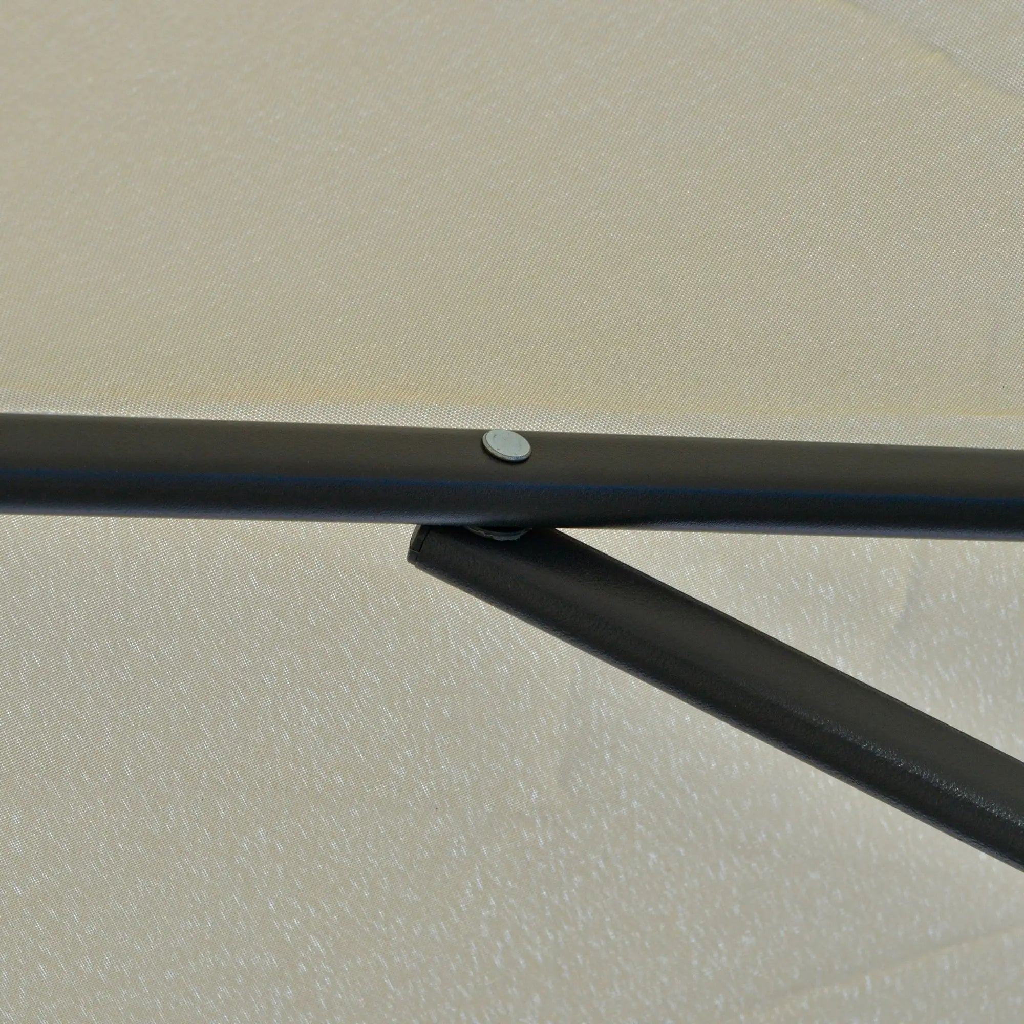 10ft Cantilever Patio Umbrella, Crank Handle, Cross Base, Cream White Sun Umbrellas at Gallery Canada