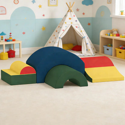 Toddlers Climbing Toys, 5-Piece Foam Blocks, Soft Play Set Kids Gym & Playmats at Gallery Canada