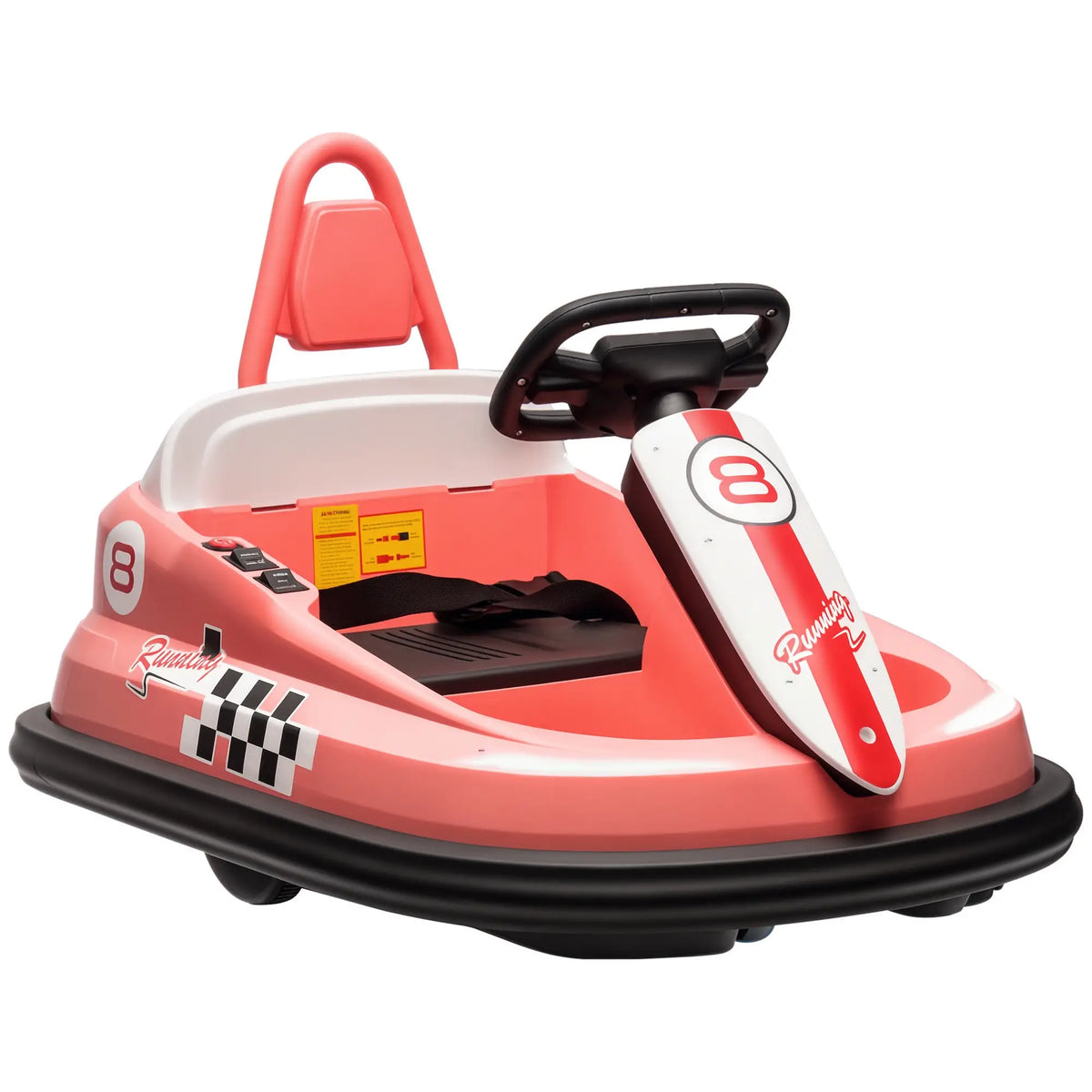 Kids Bumper Car, 6V Electric Ride-On Toy, 360° Rotation, Twin Motors, Pink Electric Toy Cars Pink, White, Black at Gallery Canada