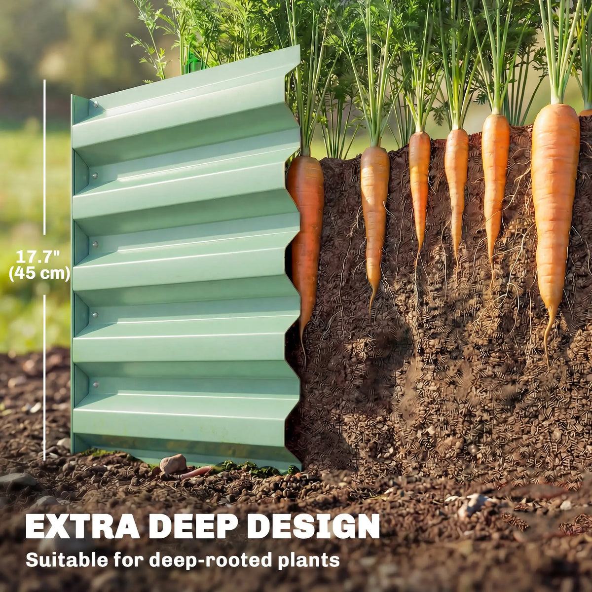 8 x 2.6 x 1.5ft Galvanized Raised Garden Bed, Light Green Planter Box, Light Green Galvanized Planter Boxes at Gallery Canada